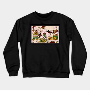 Fishes in bowl - Vietnam folk painting Crewneck Sweatshirt